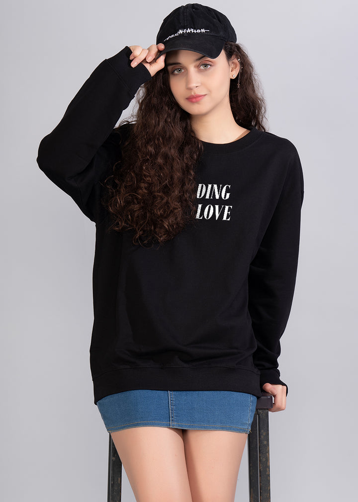 Ending Of Love Printed Oversized Sweatshirts Womens |Pronk