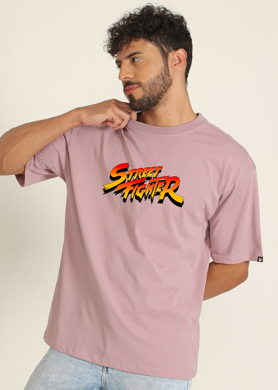Warrior World Street Fighter Men Oversized Printed T-Shirt