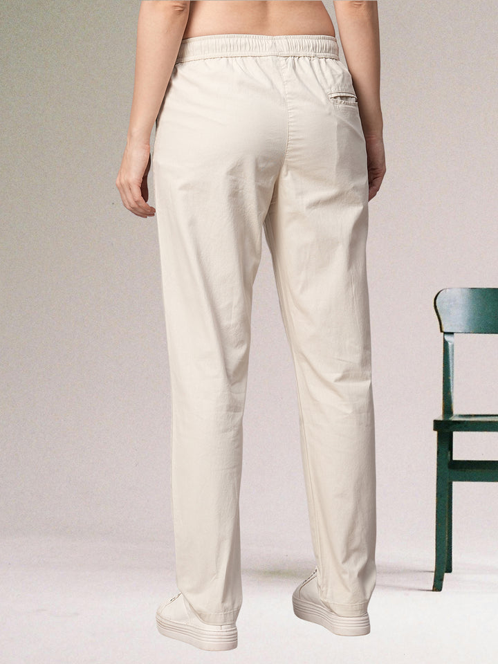 Cotton Pant for Women - Stone