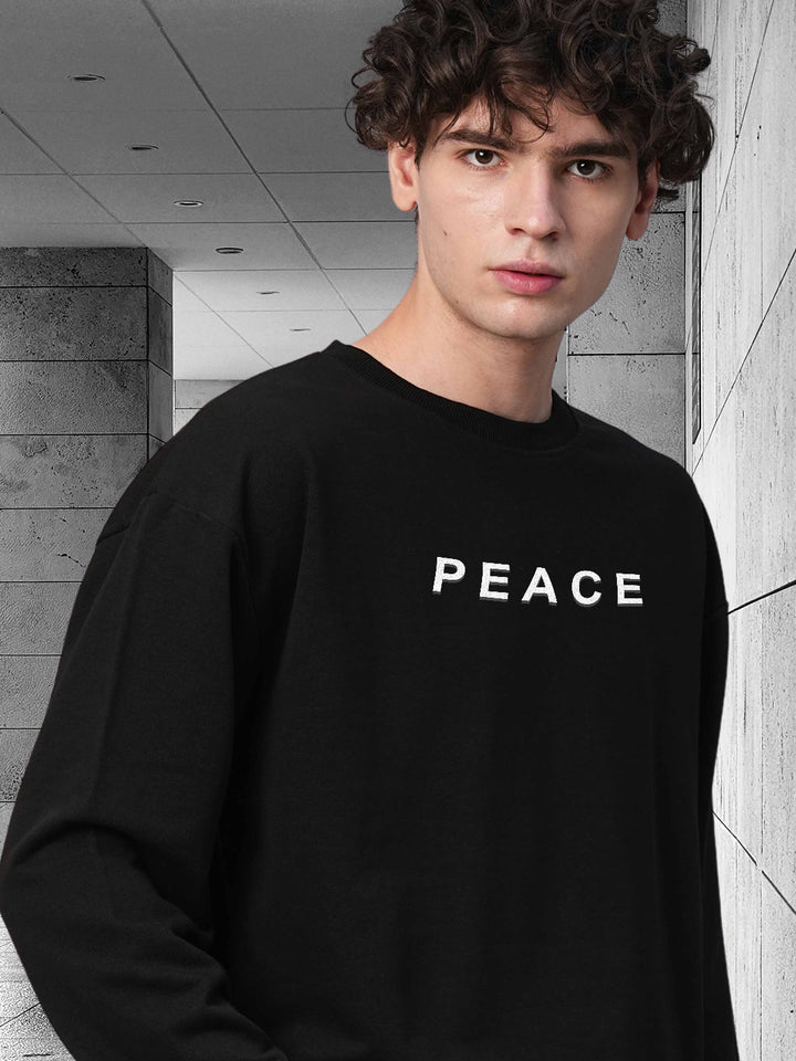 Peace Drop Shoulder Premium Terry Sweatshirt