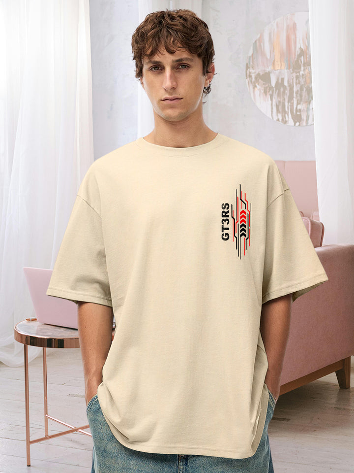 Roadster Men Graphic Printed Oversized  T-Shirt