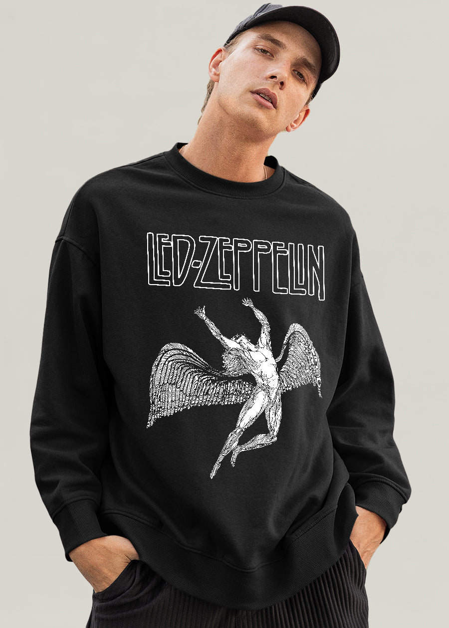 Angel Zeppelin Men Drop Shoulder Premium Terry Sweatshirt