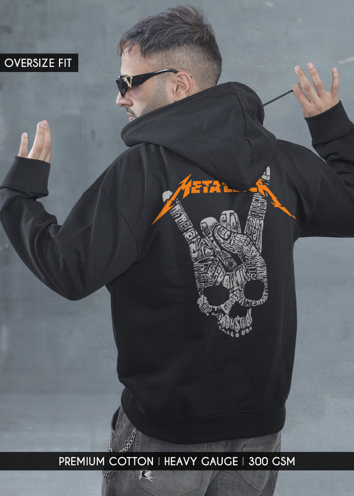 Metallica Rock Men Drop Shoulder Premium Terry Hoodie