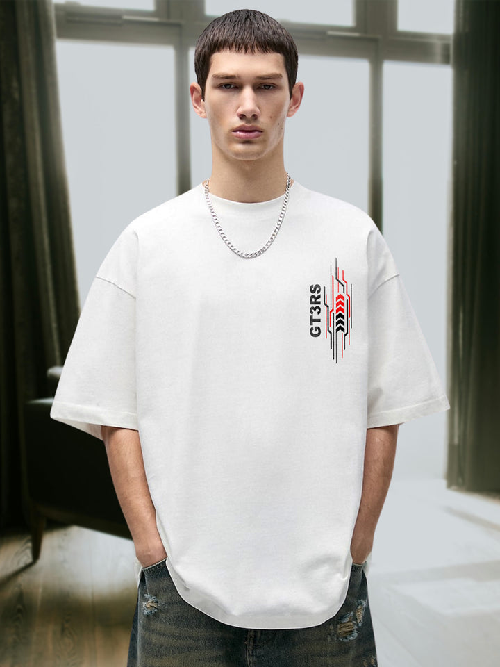 ROADSTER Men Graphic Printed Oversized  T-Shirt