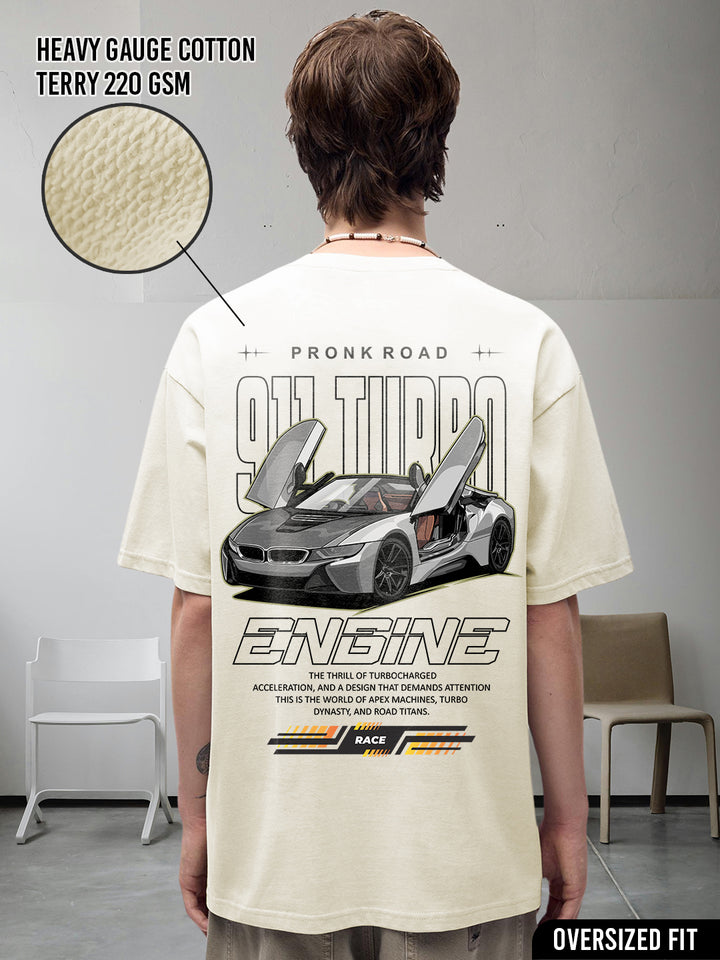 Road 911 Turbo Men Oversized Terry T-Shirt