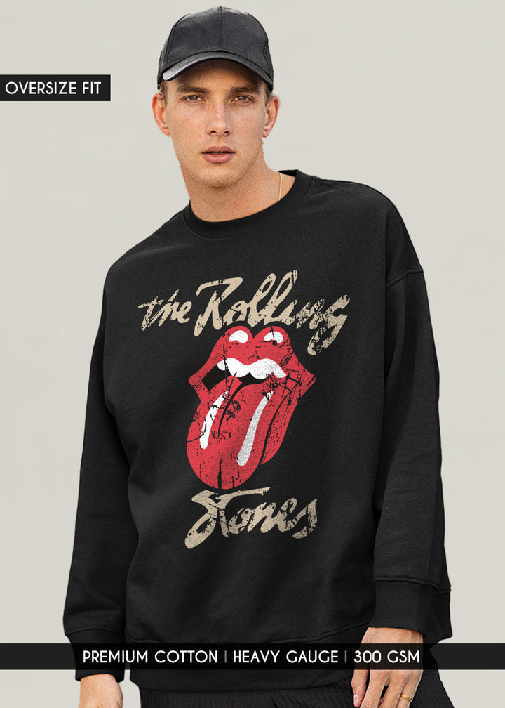 Rolling Stones 1962 Men Drop Shoulder Premium Terry Sweatshirt