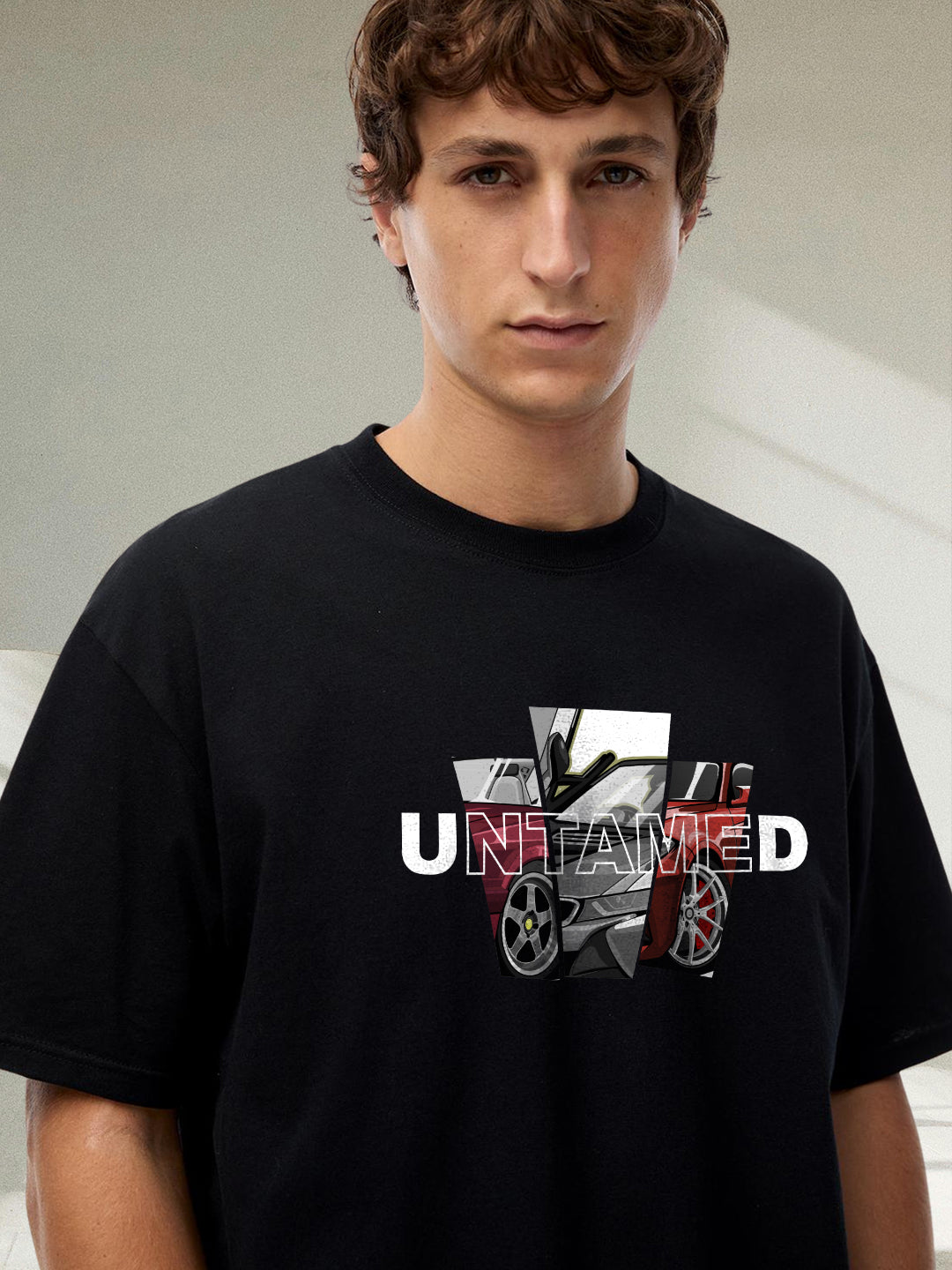 Untamed Power Men Graphic Printed Oversized  T-Shirt