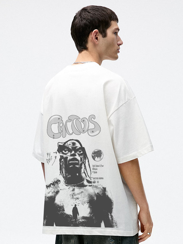 Cactus Jack Men Oversized Printed T-Shirt