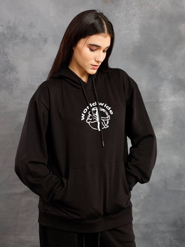 Worldwide Women Drop Shoulder Premium Terry Hoodie