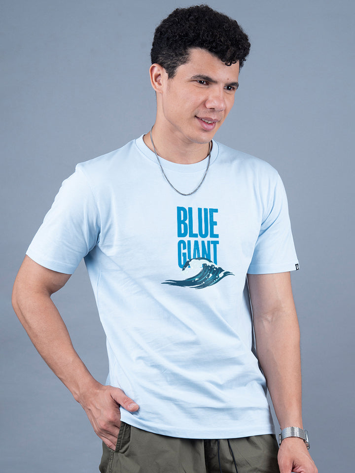 Blue Giant Men Half Sleeve Printed T-Shirt