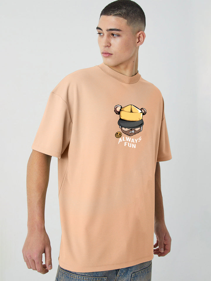 Chill Dude Men Oversized Printed T-Shirt