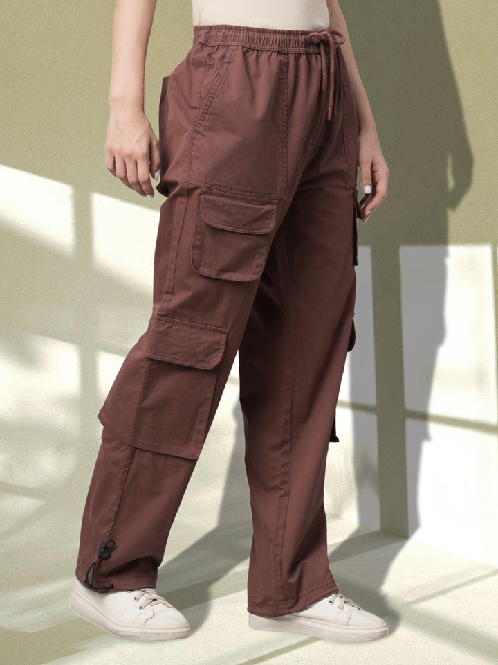 Women Utility Cargo - Maroon