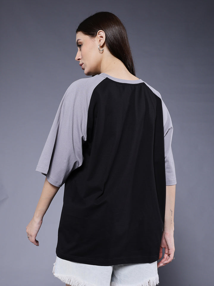 Women Oversized Colorblock T-Shirt
