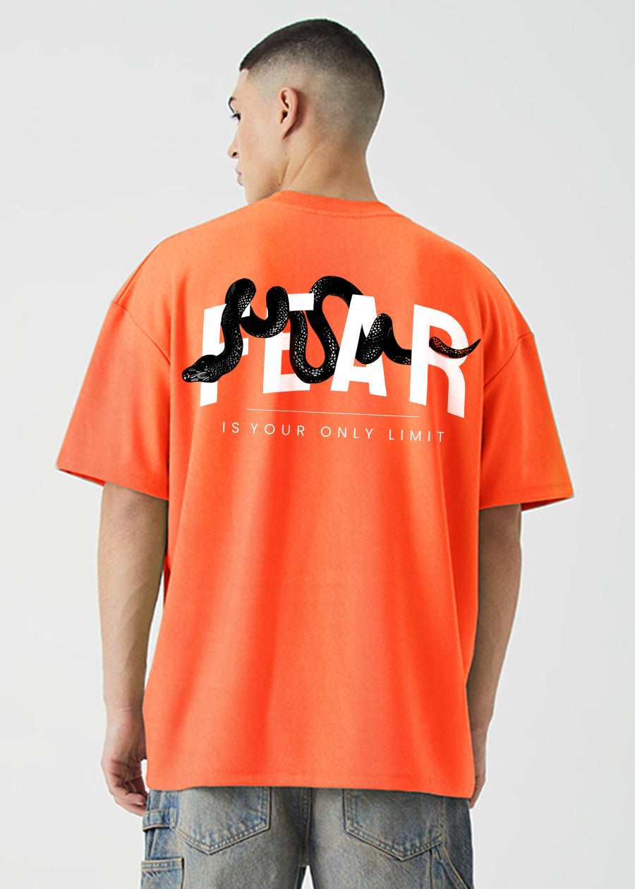 Fear Men Oversized Printed T-Shirt