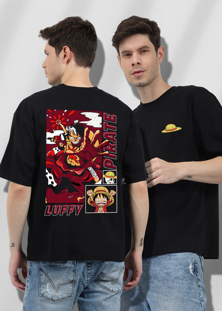 Pirate Luffy Men Oversized Printed T-Shirt