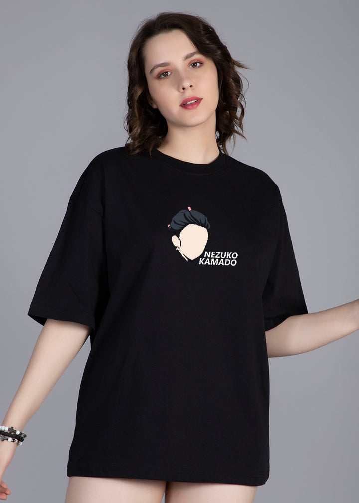 Nezuko Women Oversized Printed T-Shirt