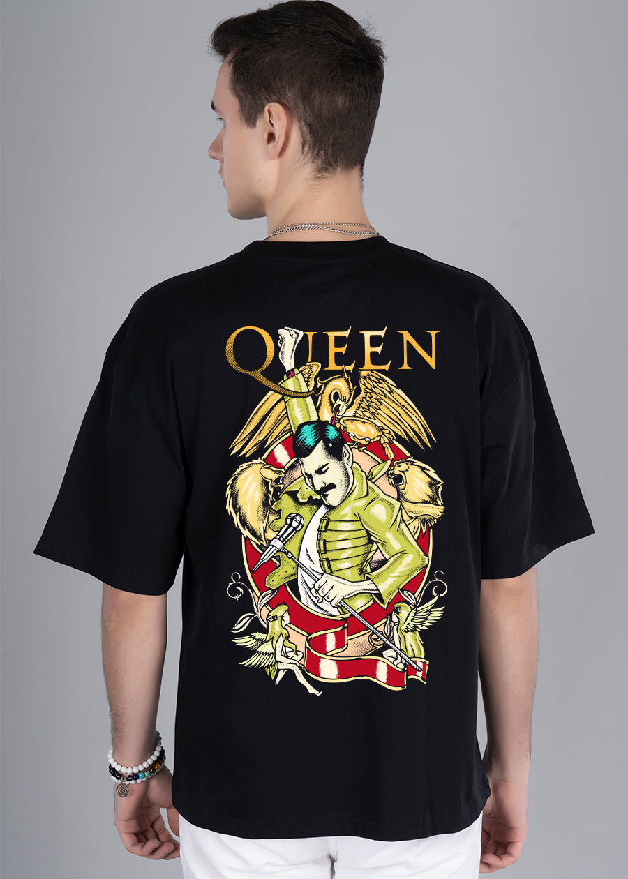Queen Band Men Oversized Printed T-Shirt