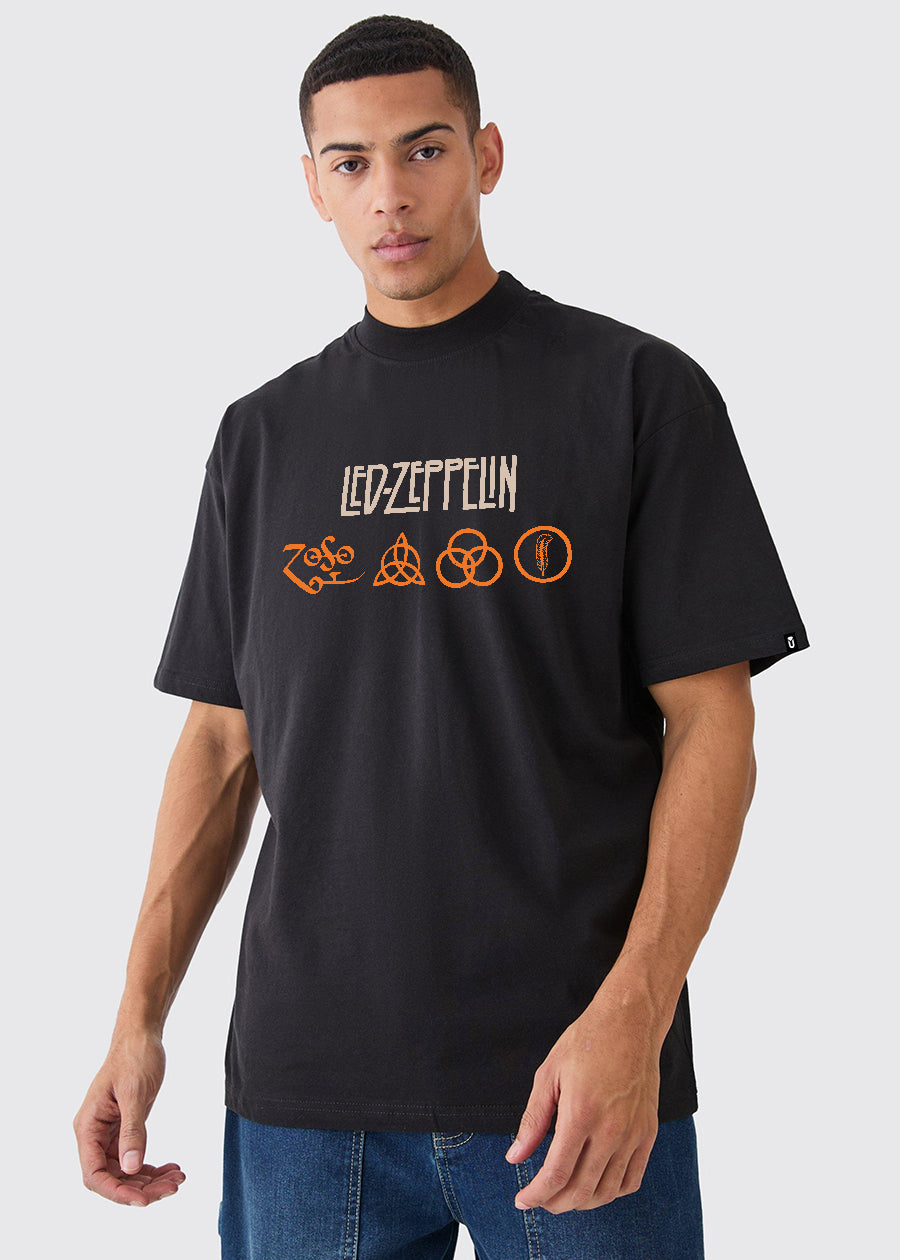 Led-Zeppelin Men Oversized Printed T-Shirt – pronk.in