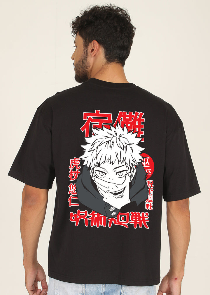 Yuji Itadori Men Oversized Printed T-Shirt