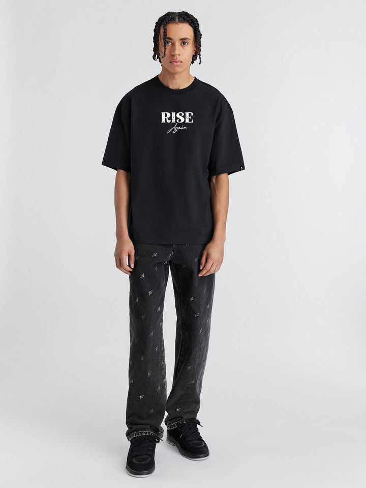 Rise Again Men Oversized Printed T-Shirt