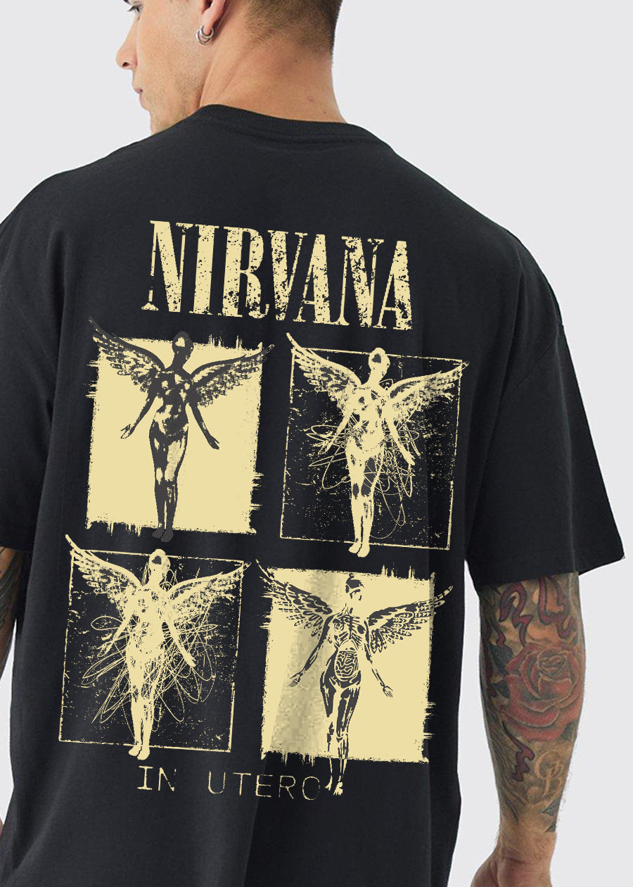 Vintage Nirvana Men Oversized Printed T-Shirt PRONK –