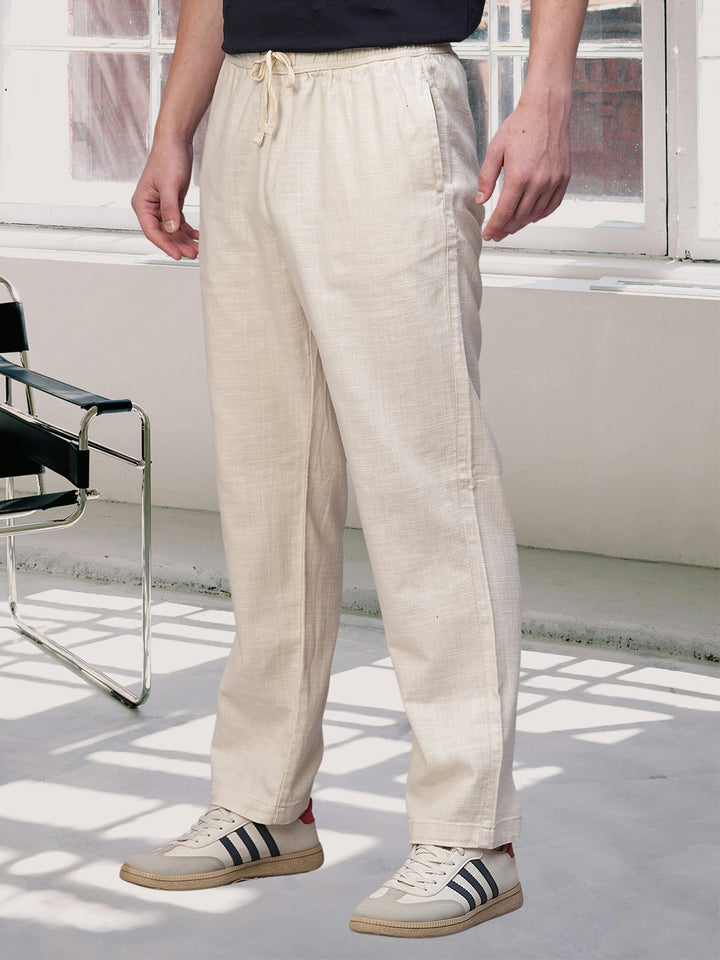 Cotton Pant for Men Solid - IVORY