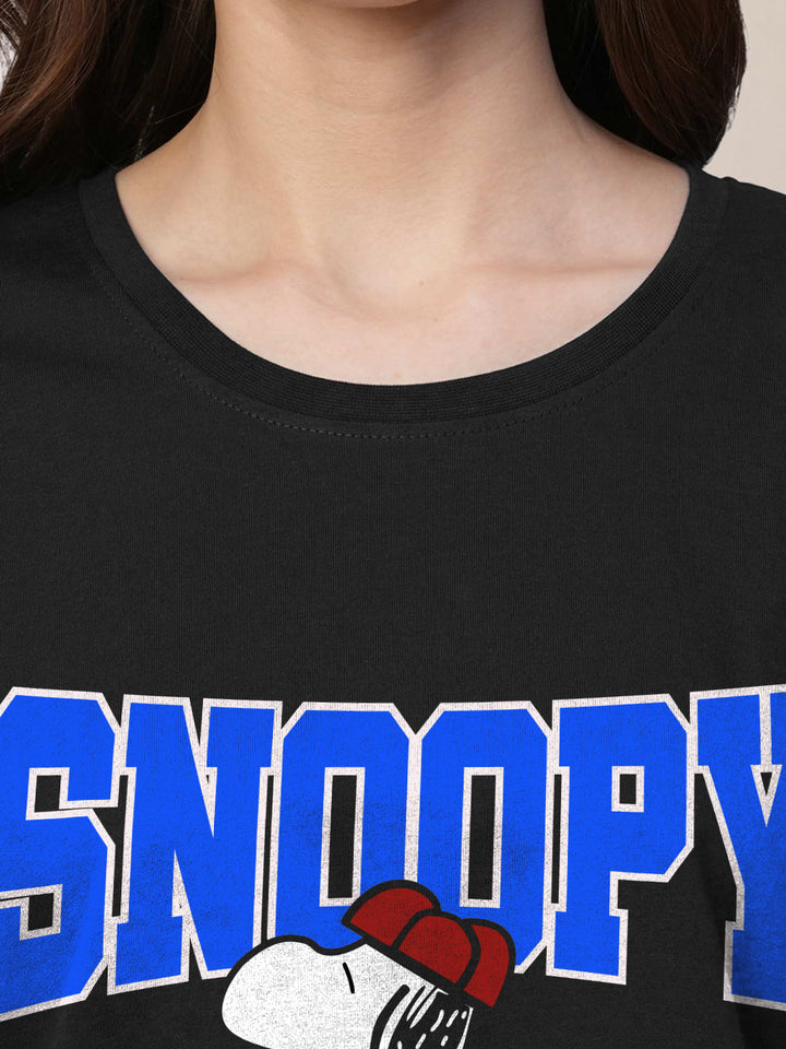 Snoopy Women Printed Crop Top