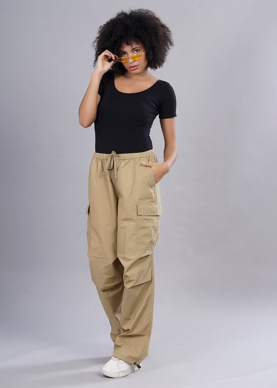 Buy Go Colors Women Banana Solid Mid Rise Cotton Pants - Yellow Online