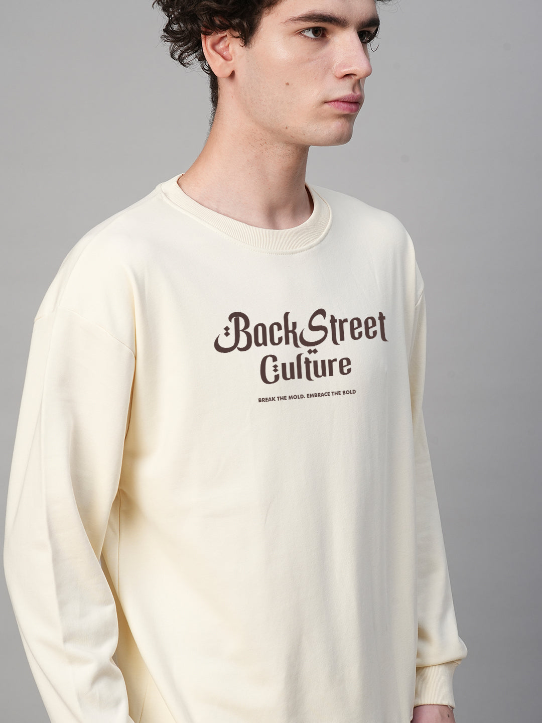 Street Culture Men Drop Shoulder Premium Terry Sweatshirt