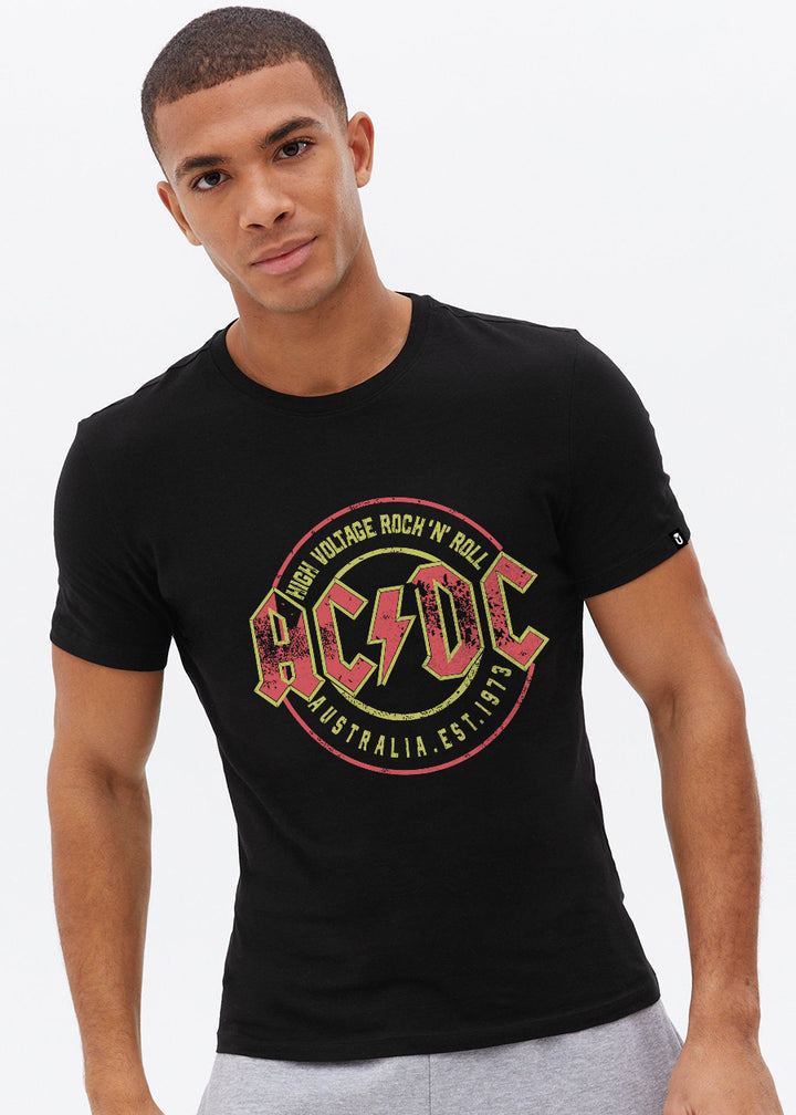 AC-DC Men Half Sleeve T-Shirt