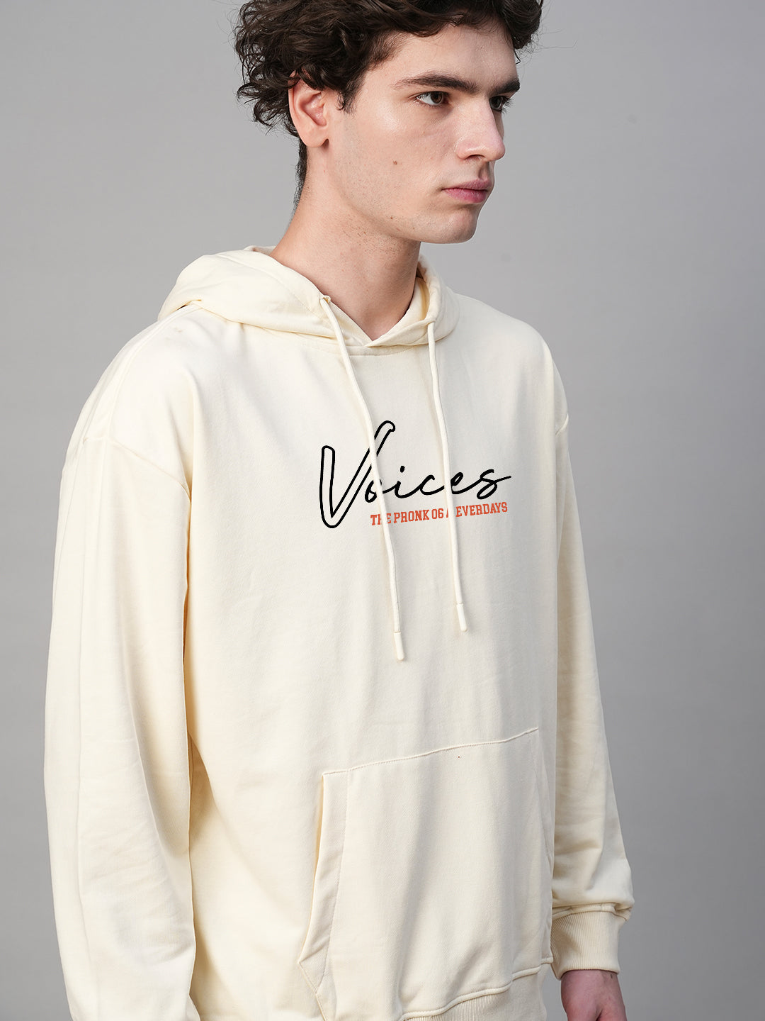 Voices Men Drop Shoulder Premium Terry Hoodie