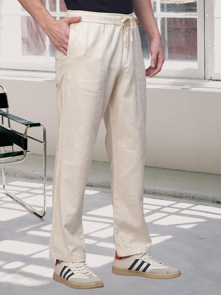 Cotton Pant for Men Solid - IVORY