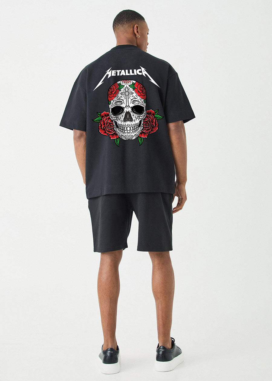 Metallica Men Oversized Printed T-Shirt