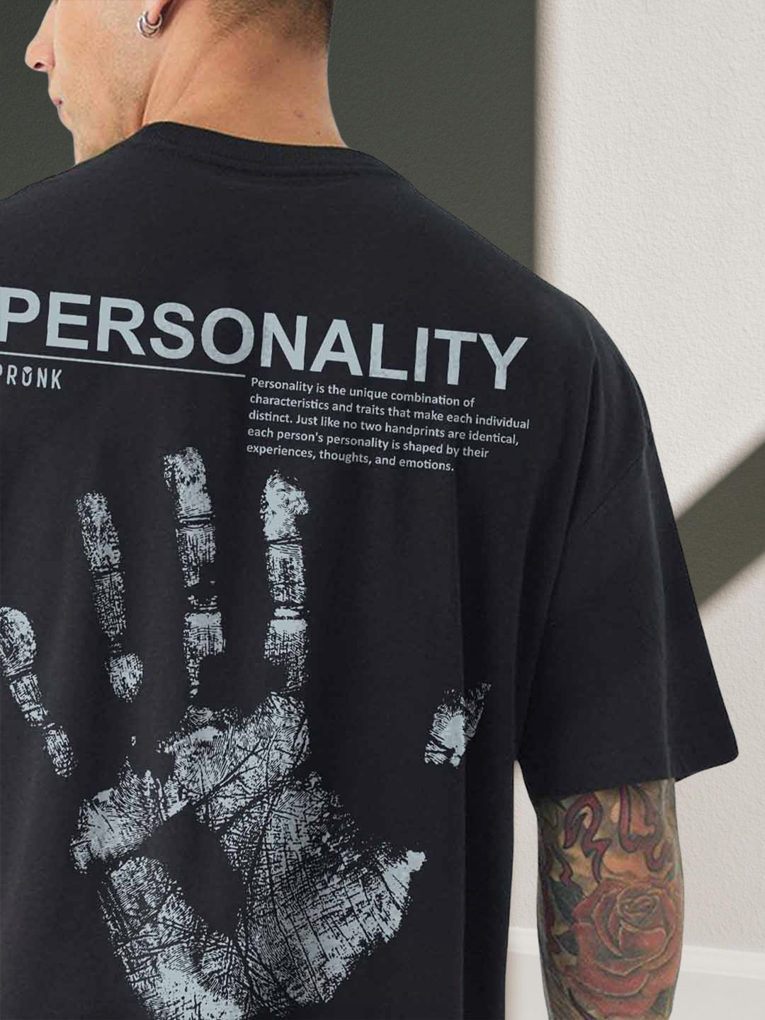 Personality Men Oversized Printed T-Shirt