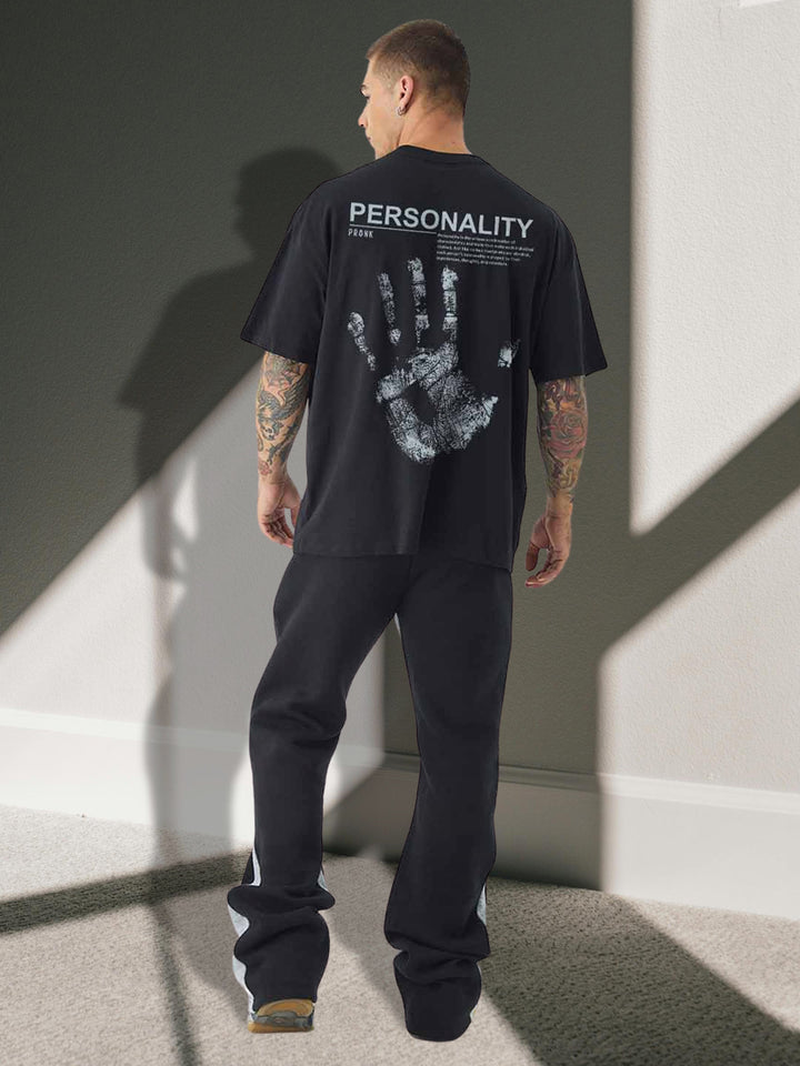 Personality Men Oversized Printed T-Shirt