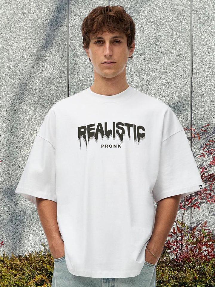 Realistic Men Oversized Printed T-Shirt