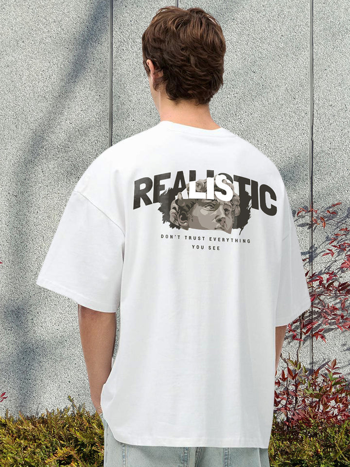 Realistic Men Oversized Printed T-Shirt