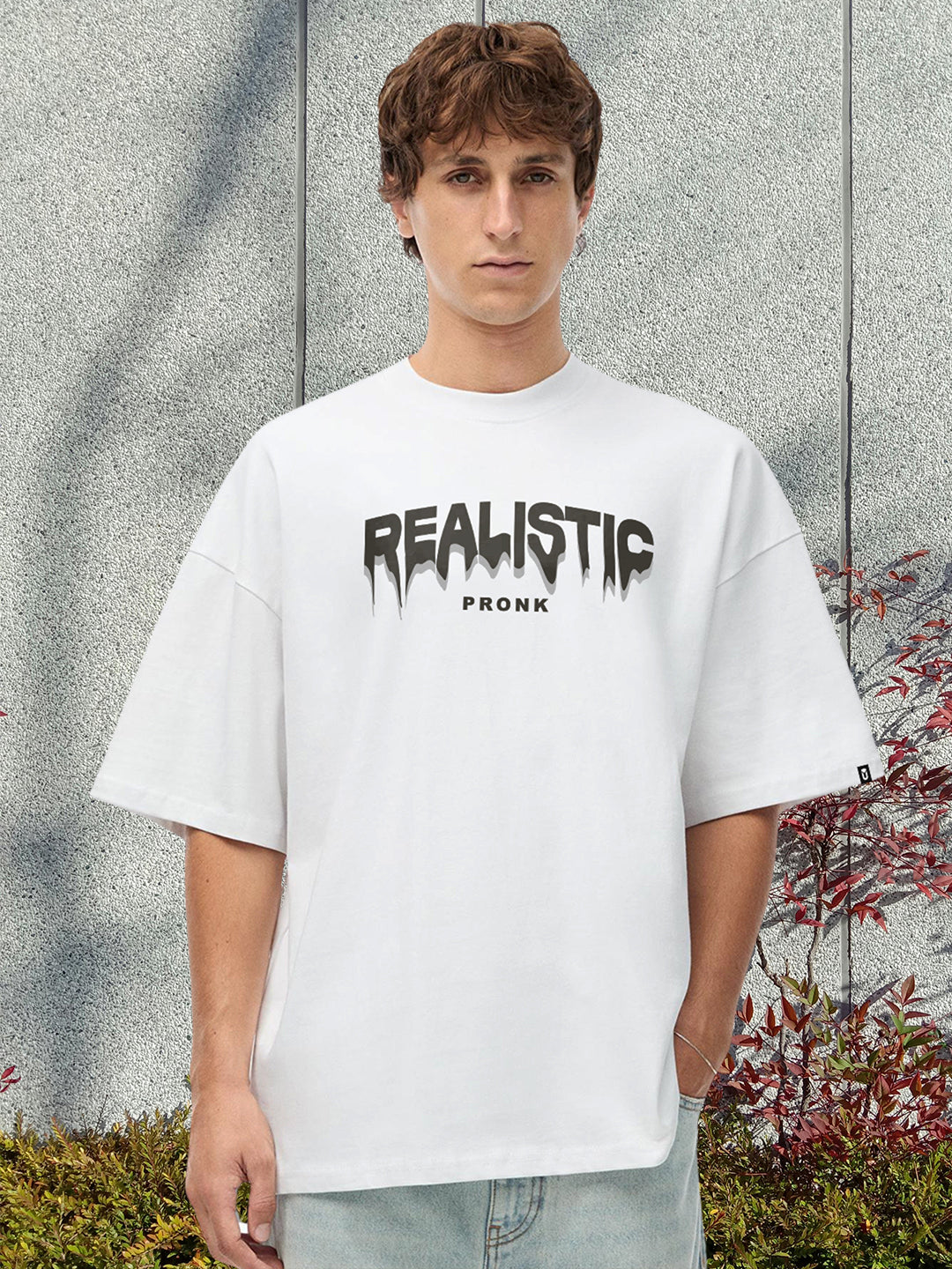 Realistic Men Oversized Printed T-Shirt