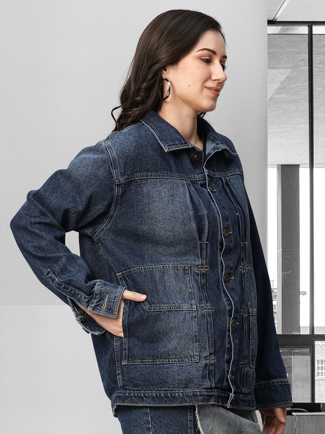 Distress Women jacket - Denim