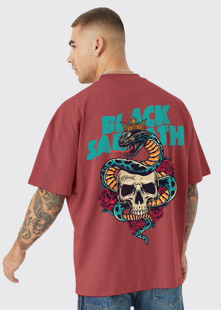 Black Sabbath Men Oversized Printed T-Shirt
