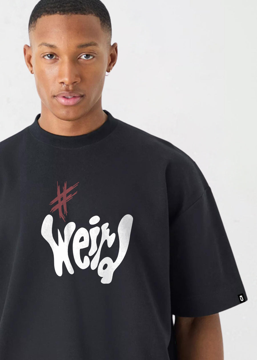 Weird Men Oversized Printed T-Shirt