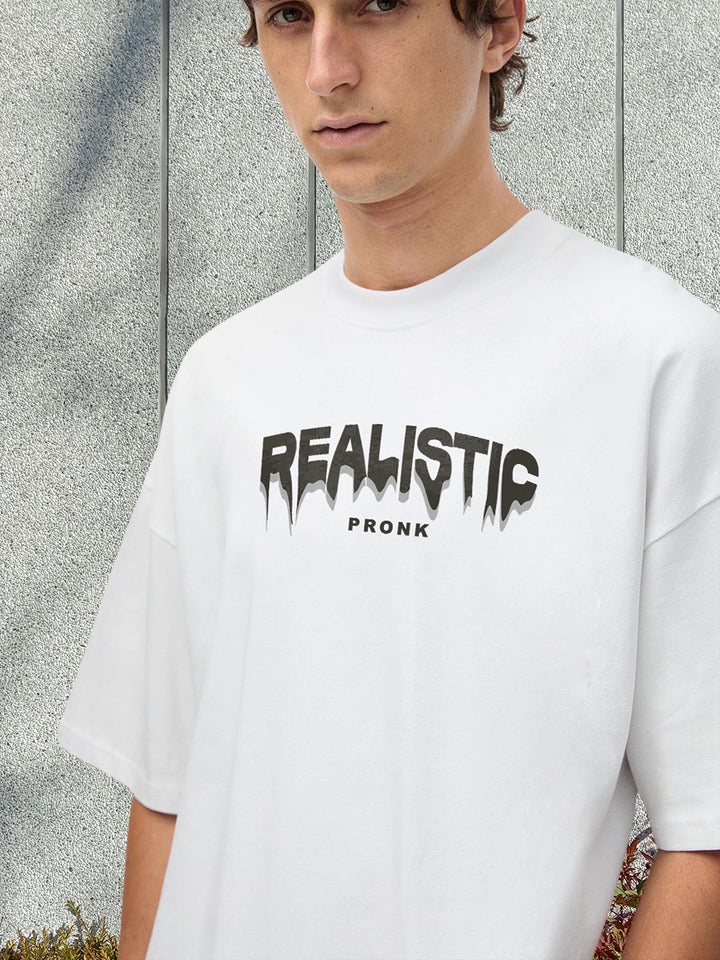 Realistic Men Oversized Printed T-Shirt