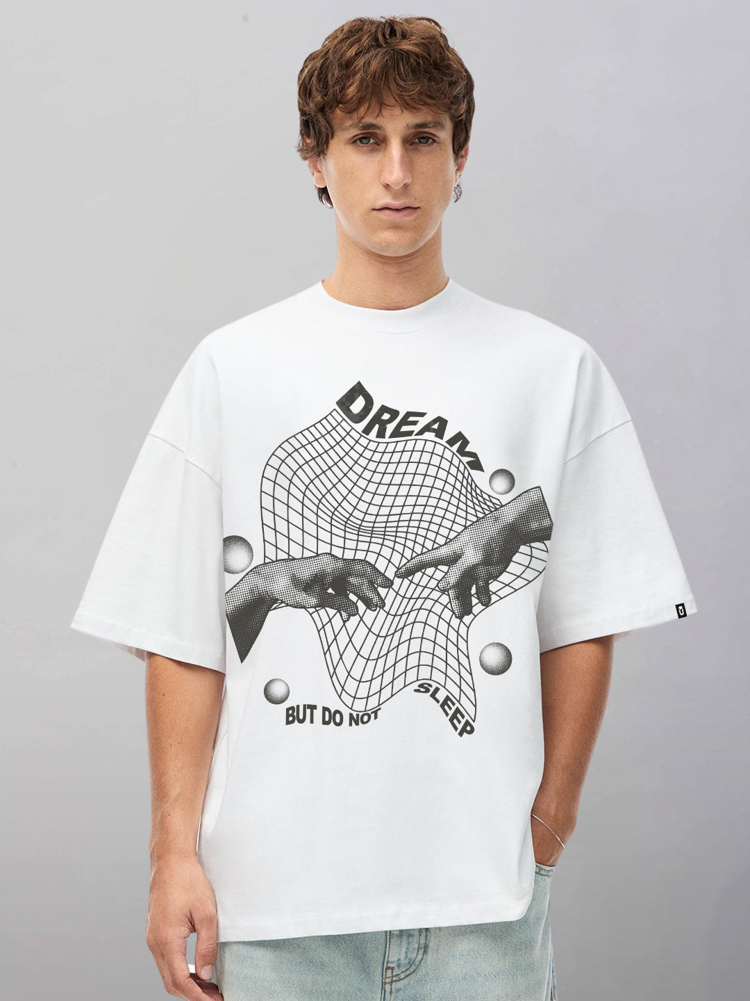 Do Not Sleep Men Oversized Printed T-Shirt