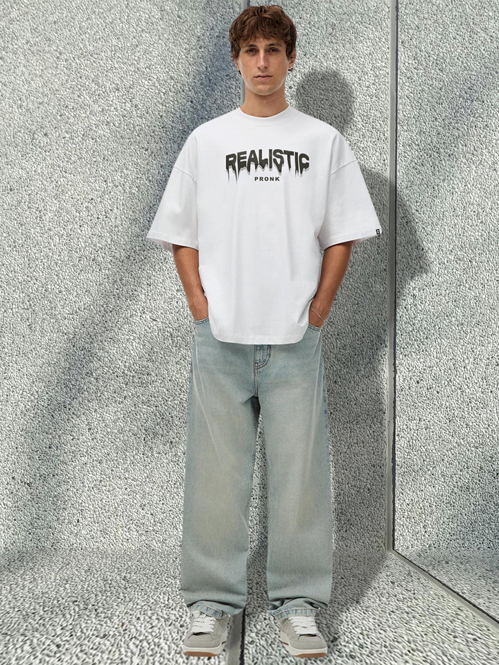 Realistic Men Oversized Printed T-Shirt