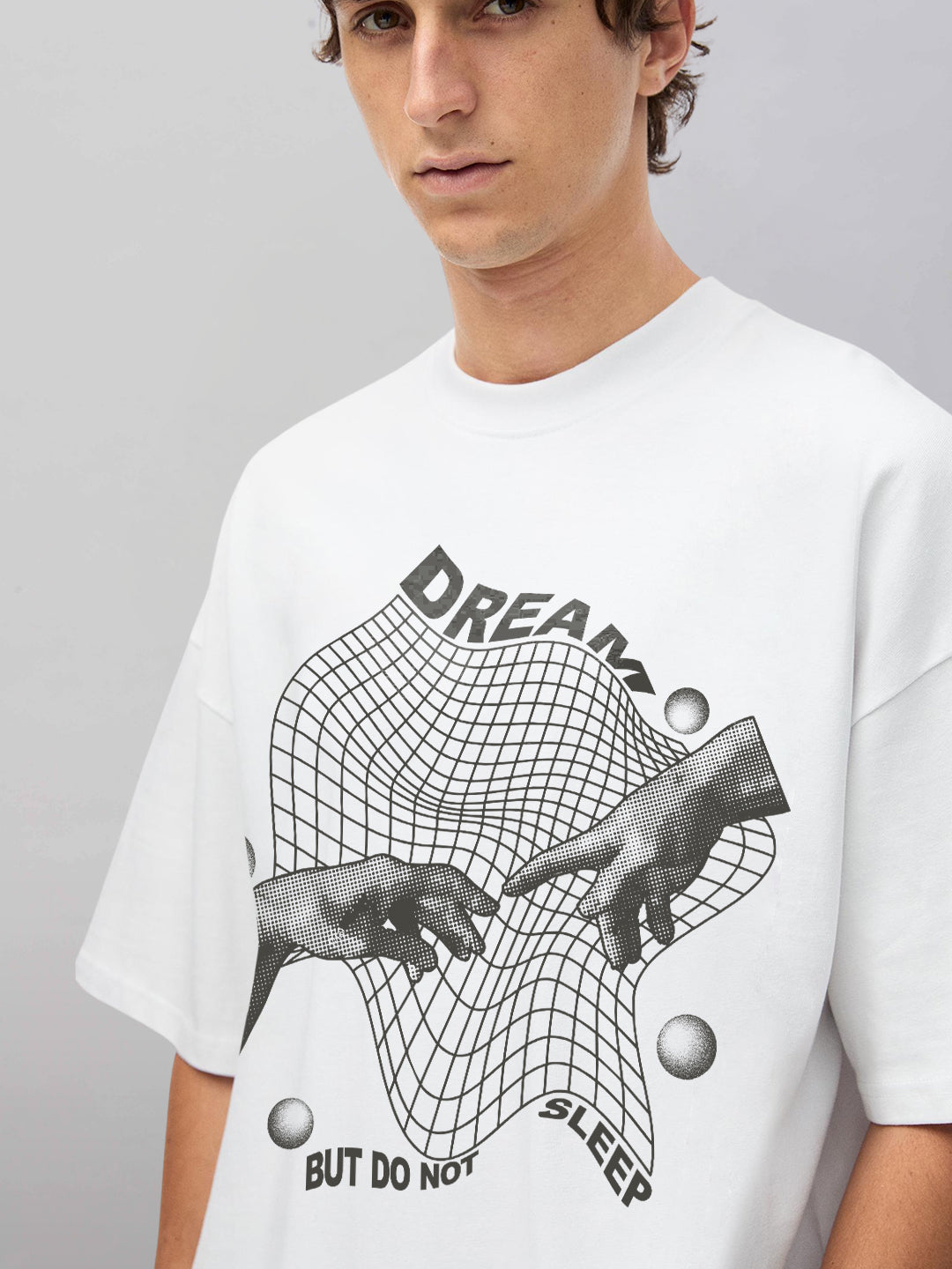 Do Not Sleep Men Oversized Printed T-Shirt