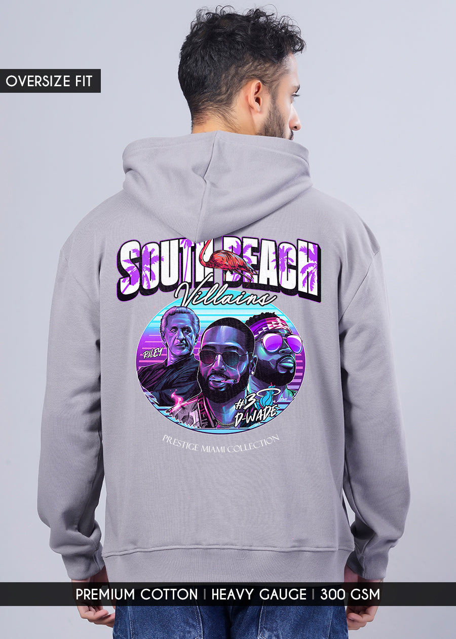 South Beach Villains Men Drop Shoulder Premium Terry Hoodie