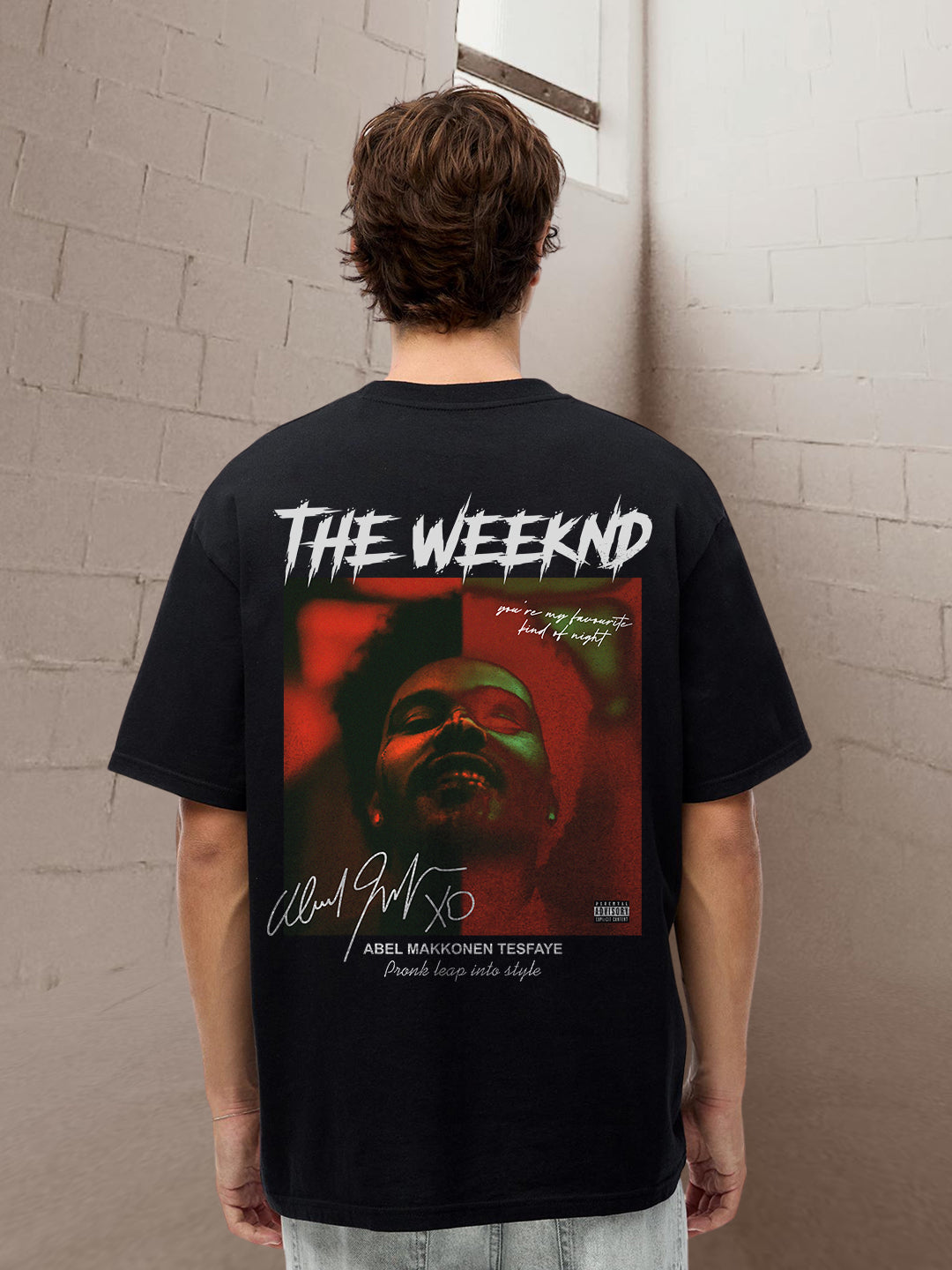 The Weeknd Men Oversized Printed T-Shirt - Main Image