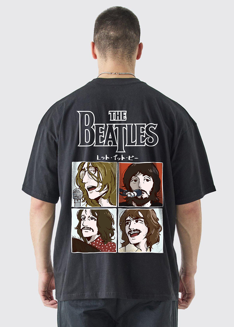 The Beatles Men Oversized Printed T-Shirt