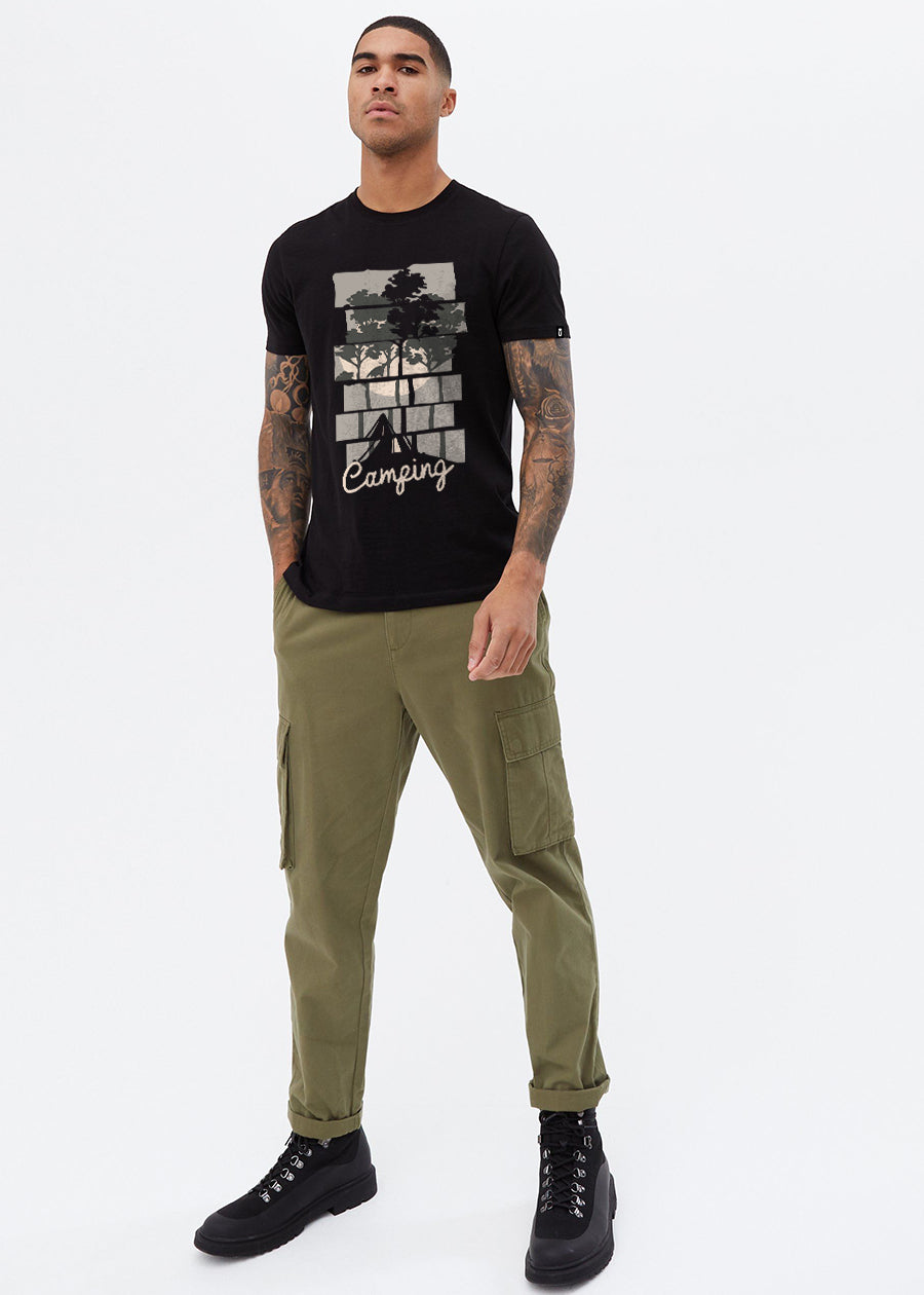 Camping Men Half Sleeve T-Shirt