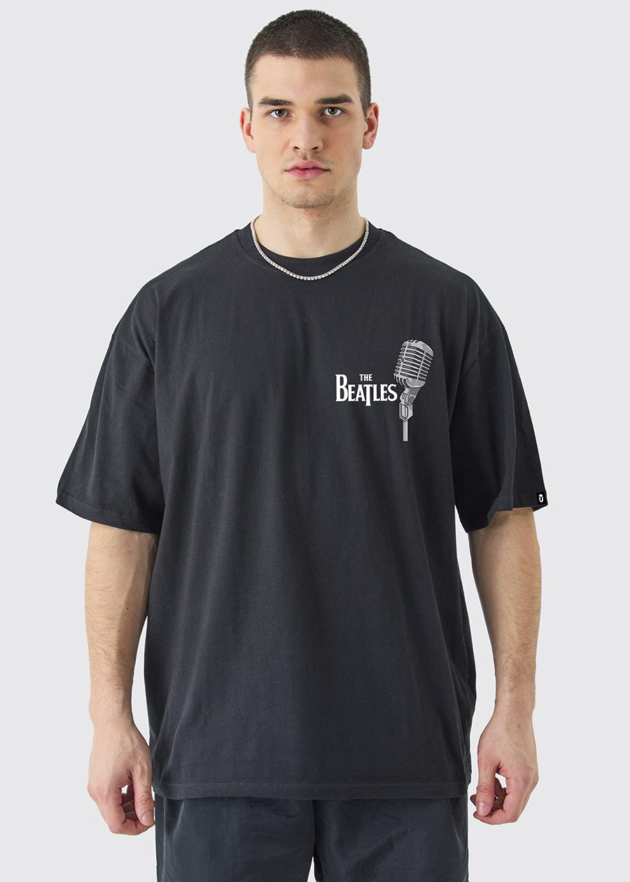 The Beatles Men Oversized Printed T-Shirt